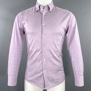ETON Size M Purple Heather Button Down Collar Long Sleeve Shirt